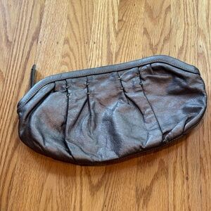 GAP metallic leather clutch